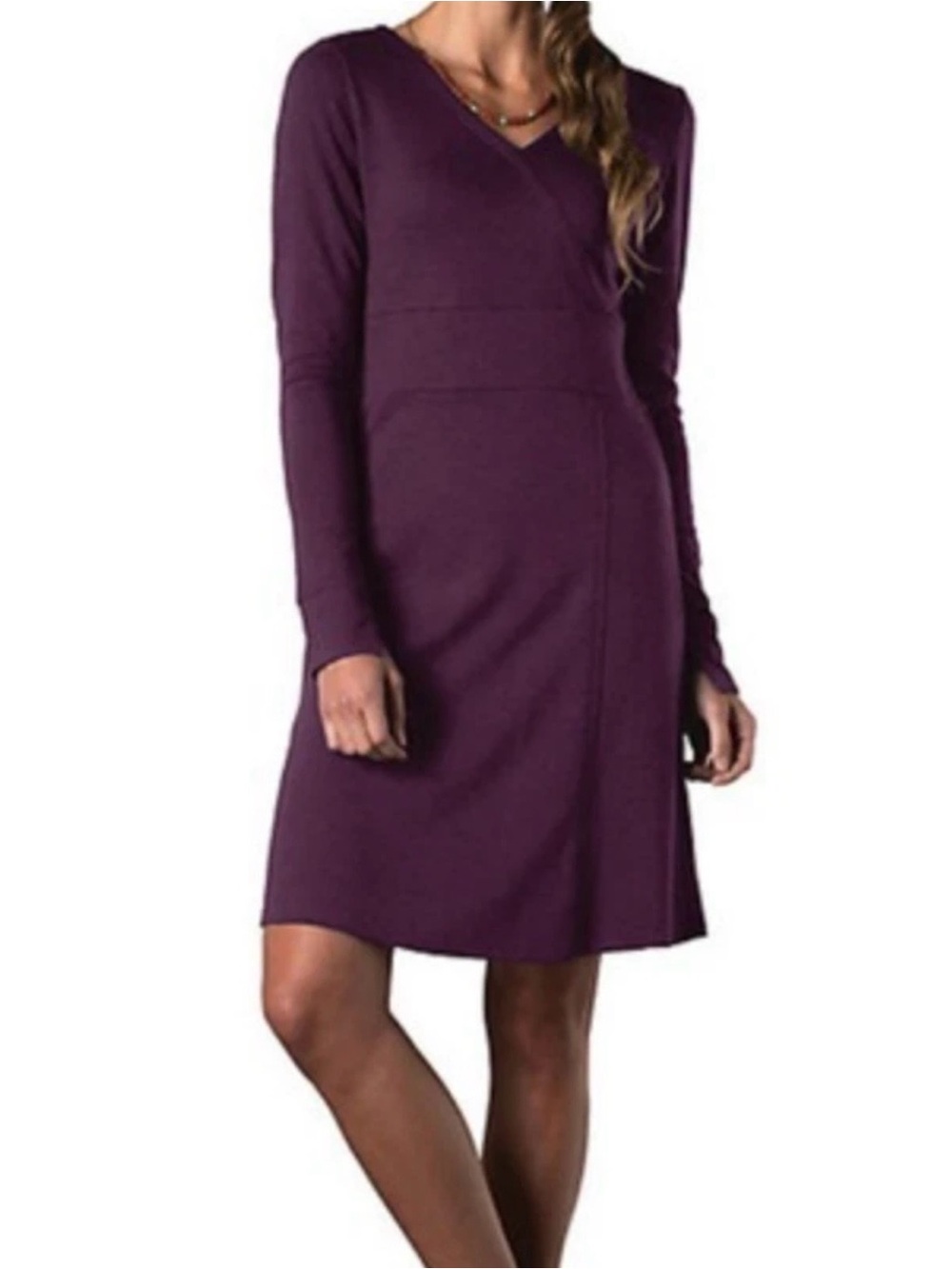 Horny Toad Purple Long Sleeve Jersey Dress-M